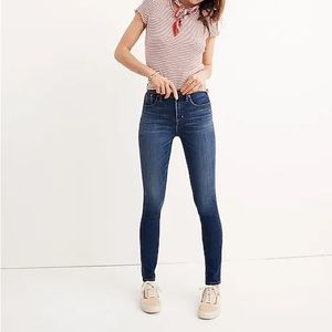 Madewell 10” High Rise Skinny Jeans Danny Wash 24